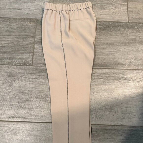 Peserico NEW  trousers in side monile cady Woman's Pants Size 38 Size 6 - Picture 6 of 8